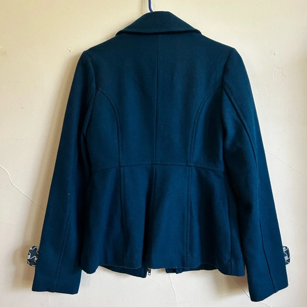 *Stunning* Peacock Blue Toggle Women's Jacket from Anthropologie - Picture 5 of 5